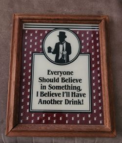 Framed Humorous Bar Quote Wall Sign