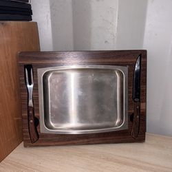 Gourmet Stainless Steel Buffet Server Tray, Knife and Fork Set # 70254 JAPAN