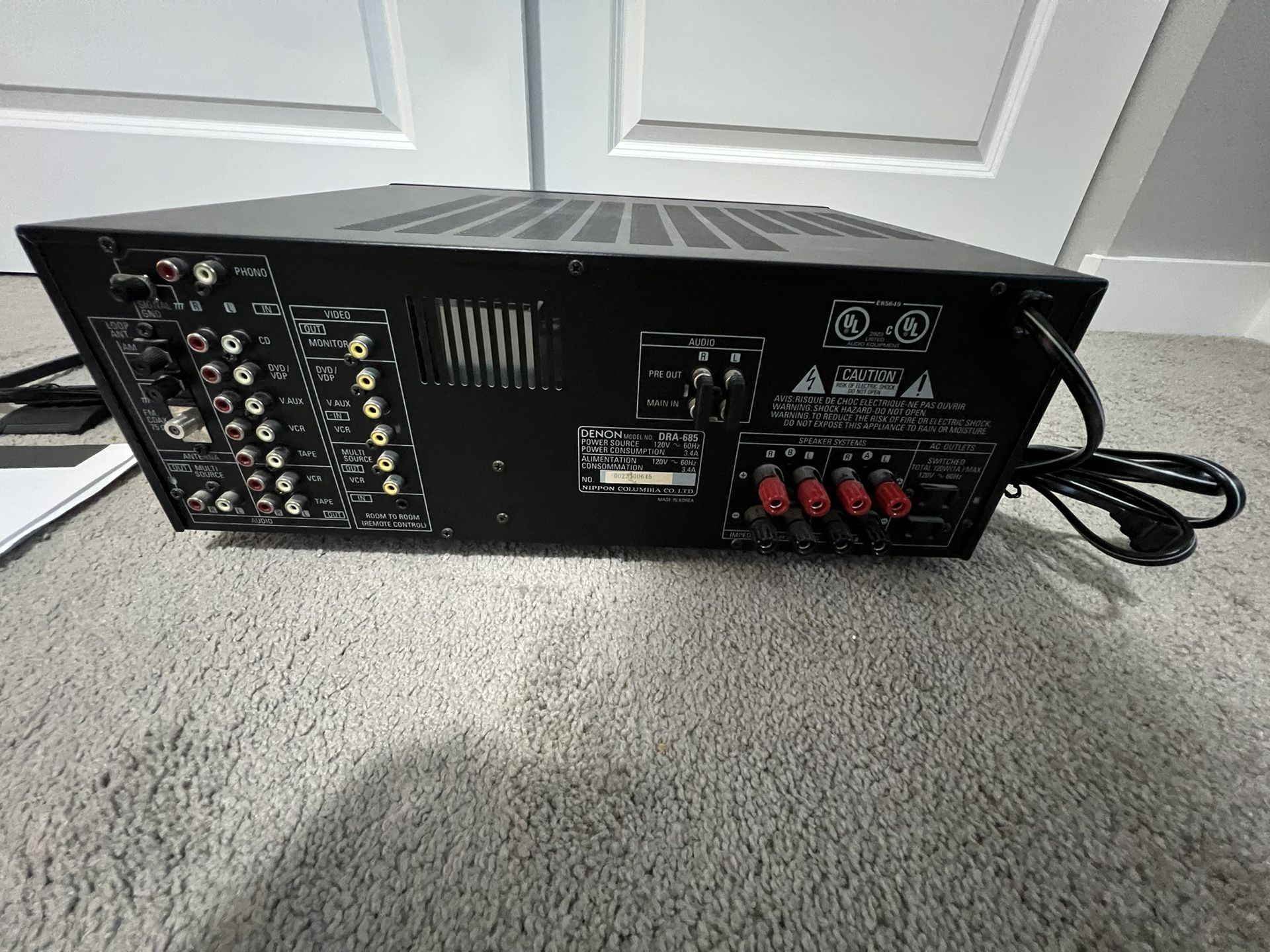 Denon DRA685 Stereo Receiver for Sale in WA OfferUp