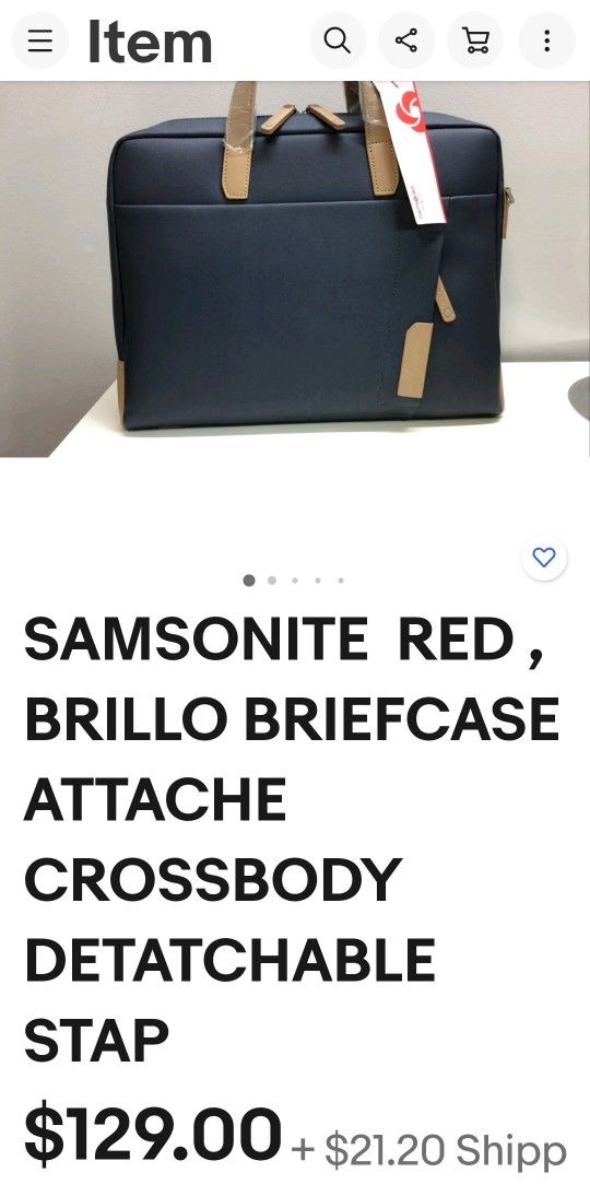 Samsonte RED BRILLO Briefcase KHAKI 30S94002 Retail Services