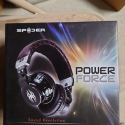 Spider PowerForce Headphones Black, E-HEPH-BK01
