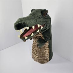 Folkmanis Crocodile Hand Puppet Alligator Plush 16" Stuffed Animal Lizard Dragon
