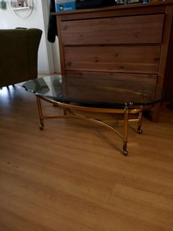 Glass Top Brass Bottom Eagle Claw