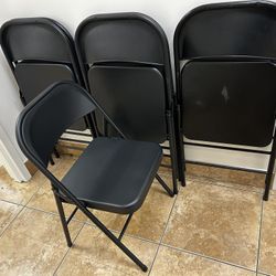 Black Folding Chairs +/- 16 Of Them