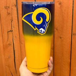LA Rams custom 30 oz ombré tumbler