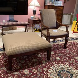 Hooker Accent Chair And Ottoman