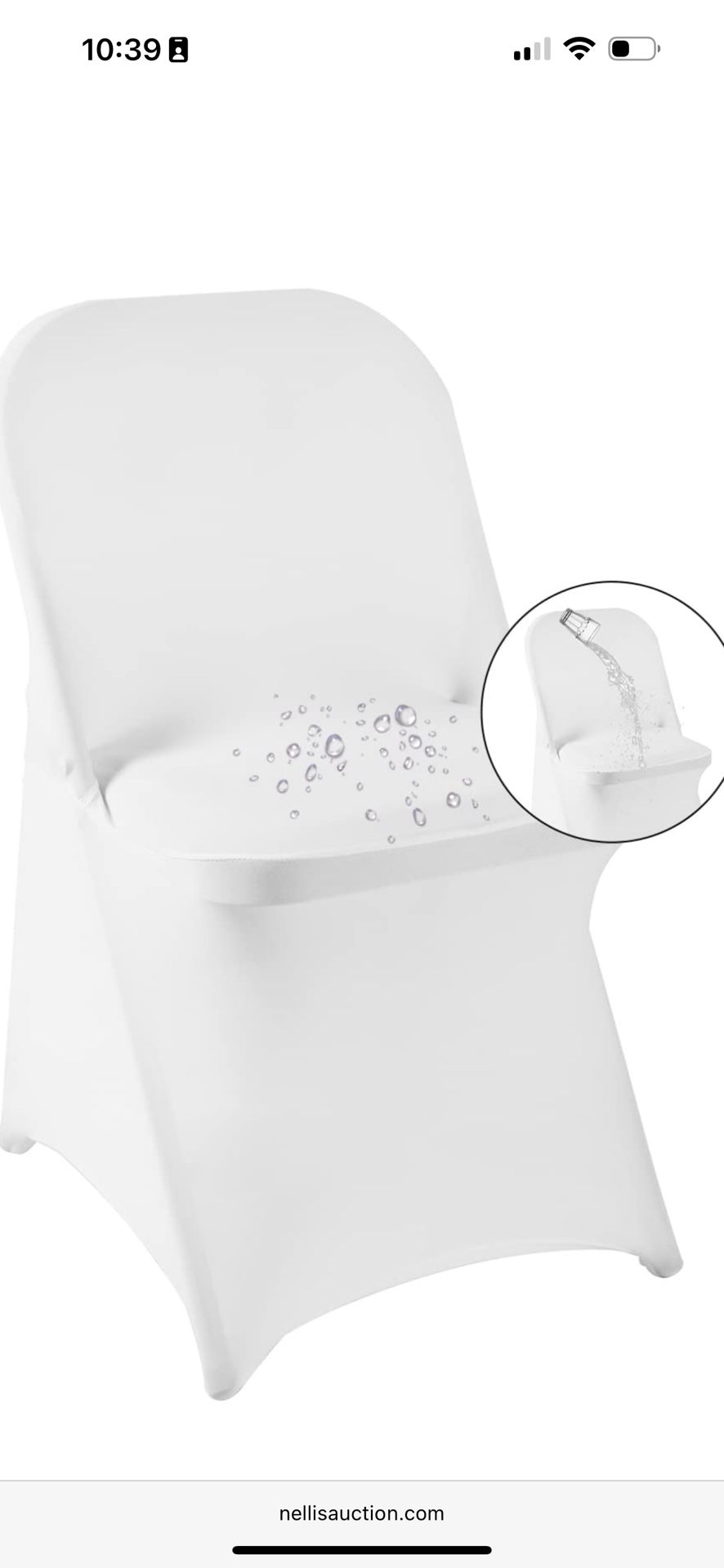 20 Pack Of White Spandex Seat Covers