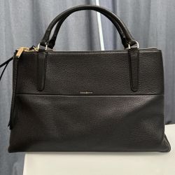 Lightly Used Coach Borough Black Leather Handbag