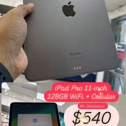 iPad Pro 11” 128GB WiFi + Cellular 4th Generation
