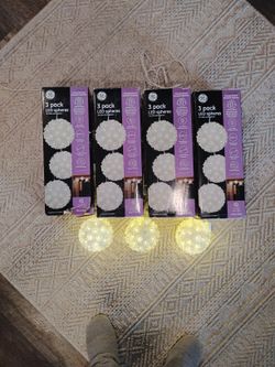 3 Pack LED Spheres Energy Smart Random Sparkle Sets Sold Separately 