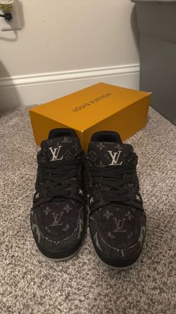 Louis Vuitton black and denim shoes