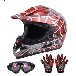 New Youth Dirt Bike Helmet DOT Certified for Boys & Girls Ages 5-14, Four Wheeler, Motocross, BMX, MX, UTV, Go Kart, Racing, Skateboard, Baseba