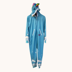 Tipsy Elves Unicorn Onesie – Adult Size Small – Rainbow Horn & Tail Pajama Costume