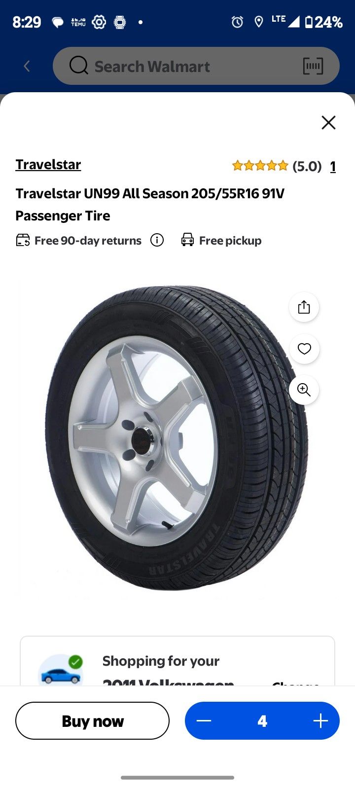All Season 205/55R16