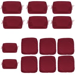 Cushion Covers for 7 Pcs (6-Seaters) Wicker Rattan Sectional Sofa, 14Pack Cushion Slipcovers Set Seat and Back,Outdoor Cushion Slipcover with Zipper,