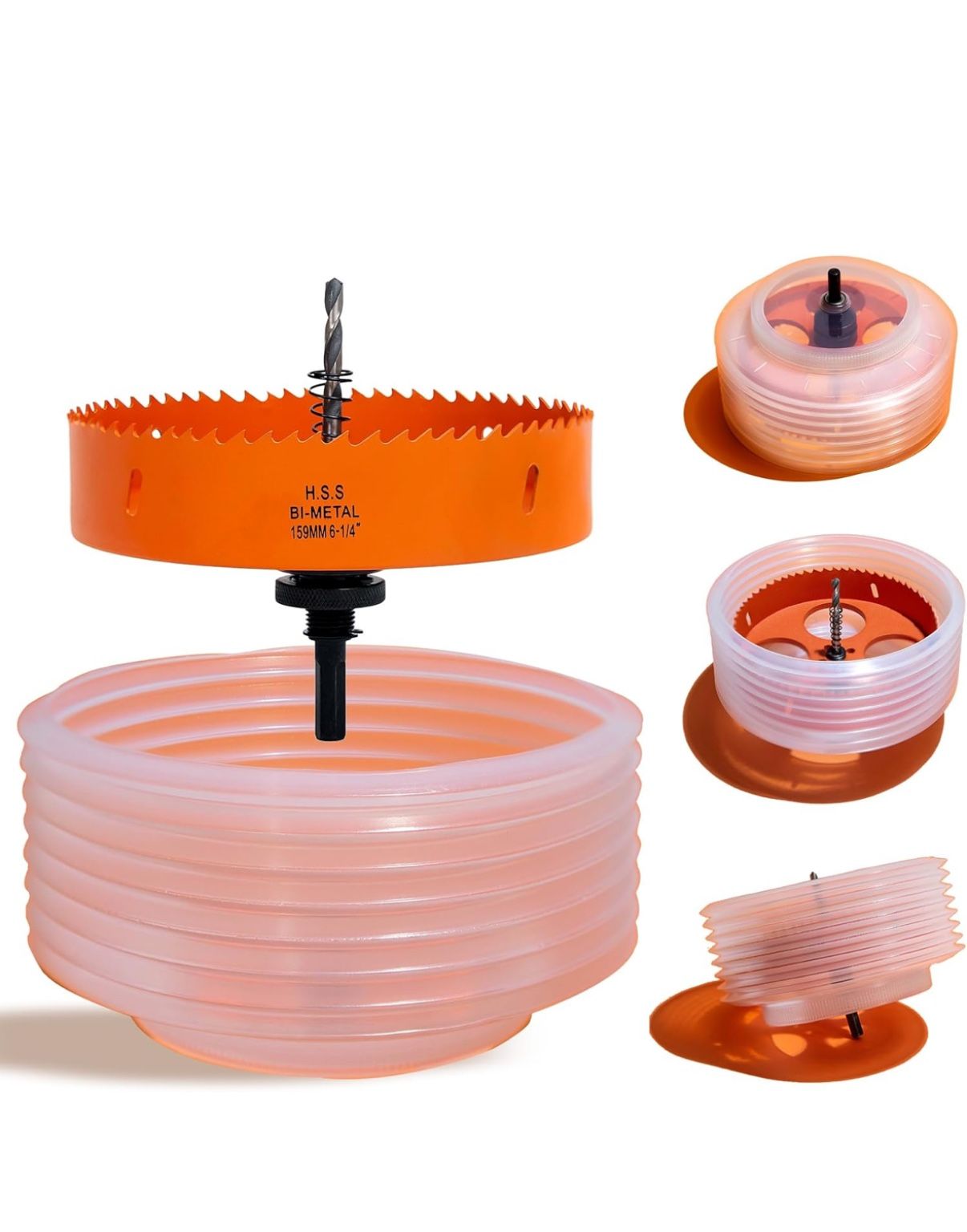 Hole Saw Kit Bi Metal with Case, General Purpose Size from 3/4'' to 2-1/2'', Hole Saw Set for Metal, Wood and Plastic, with Clean and Smooth Cutting E