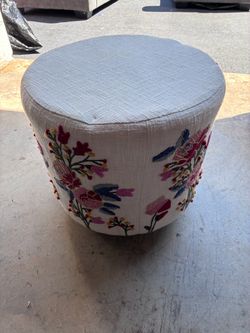 Round Upholstered Ottoman