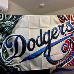 Dodgers Flag With Mexican Colors 