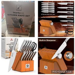 14-Piece Knife Set with Block, imarku