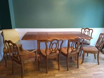 Mid Century Table Chairs And China Hutch