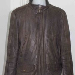WILSON DISTRESSED " LEATHER " Jacket MENS SIZE XL " heavy Duty "  160$ pick up downtown LA Little Tokyo area