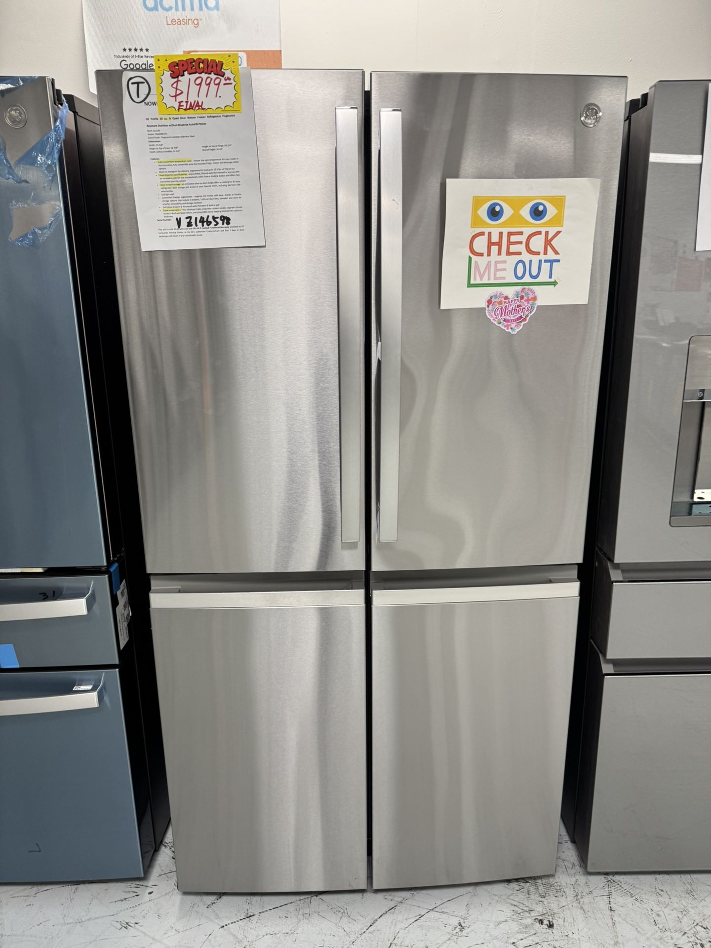 GE Profile 4-door Refrigerator With Auto Fill Pitcher
