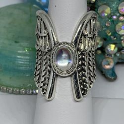 Angel Wings Opalescent Ring Size 6 $20