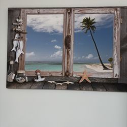 Sea Escape Window Frame Picture