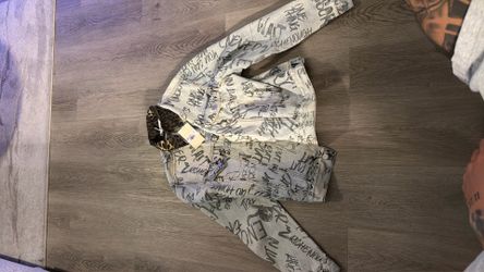 Mnml Light Blue Denim Graffiti Jacket