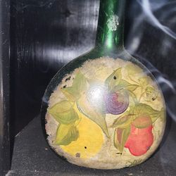 Vintage Hand Painted Bottle 