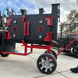 SMOKER, CABINET SMOKER, HORIZONTAL SMOKER, LIVE FIRE, FIRE BOX, BBQ, BARBECUE, GRILL