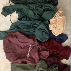 Lot Of 9 Hoodies/Jackets Plus A Matching Pant