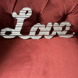 Metal Love Sign