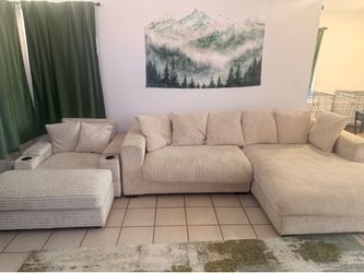 sectional couch with lounge chair