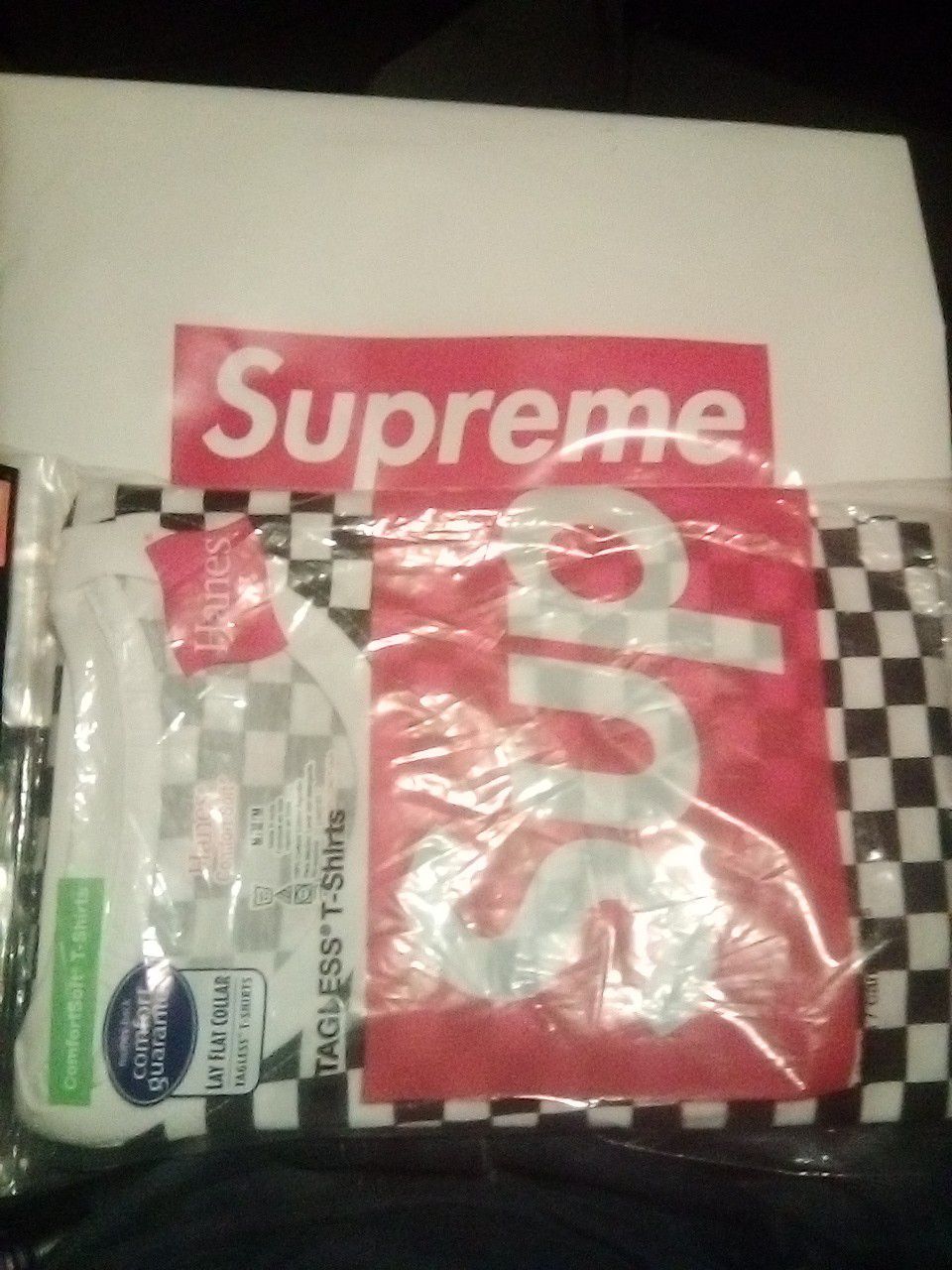 Brand new supreme checkered t shirts