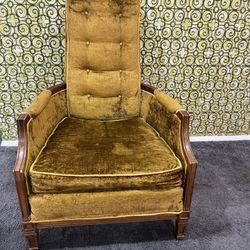 Vintage Accent Chair - Green Velvet