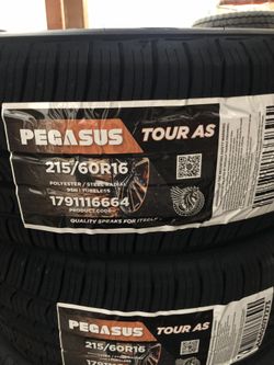 Brand New Tires (1) Pegasus Tour AS (215/60R16) (Single) ($259 for 4 Tires)
