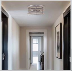 Brand New Industrial Flush Mount Ceiling Lights - $15
