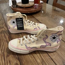 Size 7.5 Golfwang Pink Cream Flame Chuck