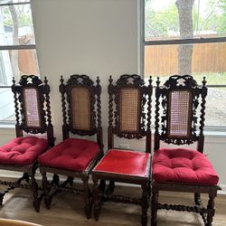 Antique 1960’s set of chairs (4) 