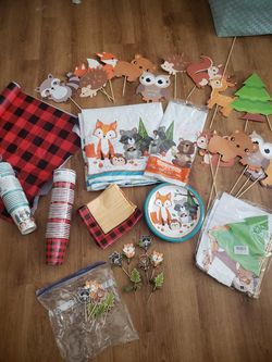 Woodland party decorations