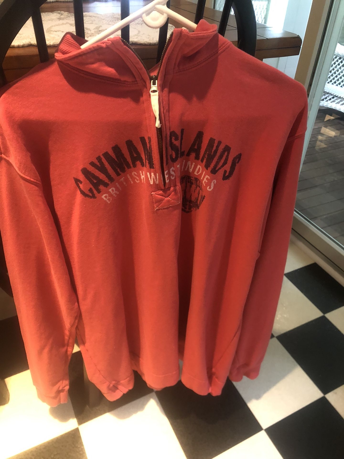 Cayman Islands zip up. Size L