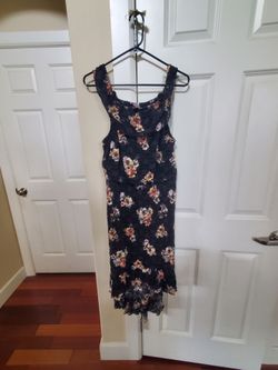 Navy Floral Lace Midi Dress XXL