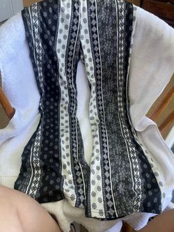 SHEIN Girls Size 10Y Black & White Boho Wide Leg Palazzo Pants