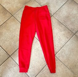 red joggers