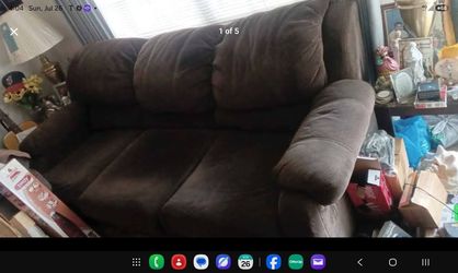 Living room furniture set couch sofa 3 tables 2 lamps