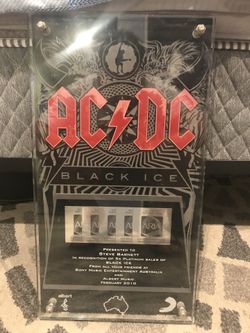 AC/DC memorabilia plaque