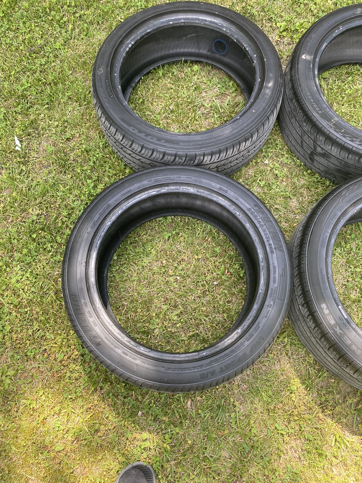 I have five used tires good shape 225/45/R17