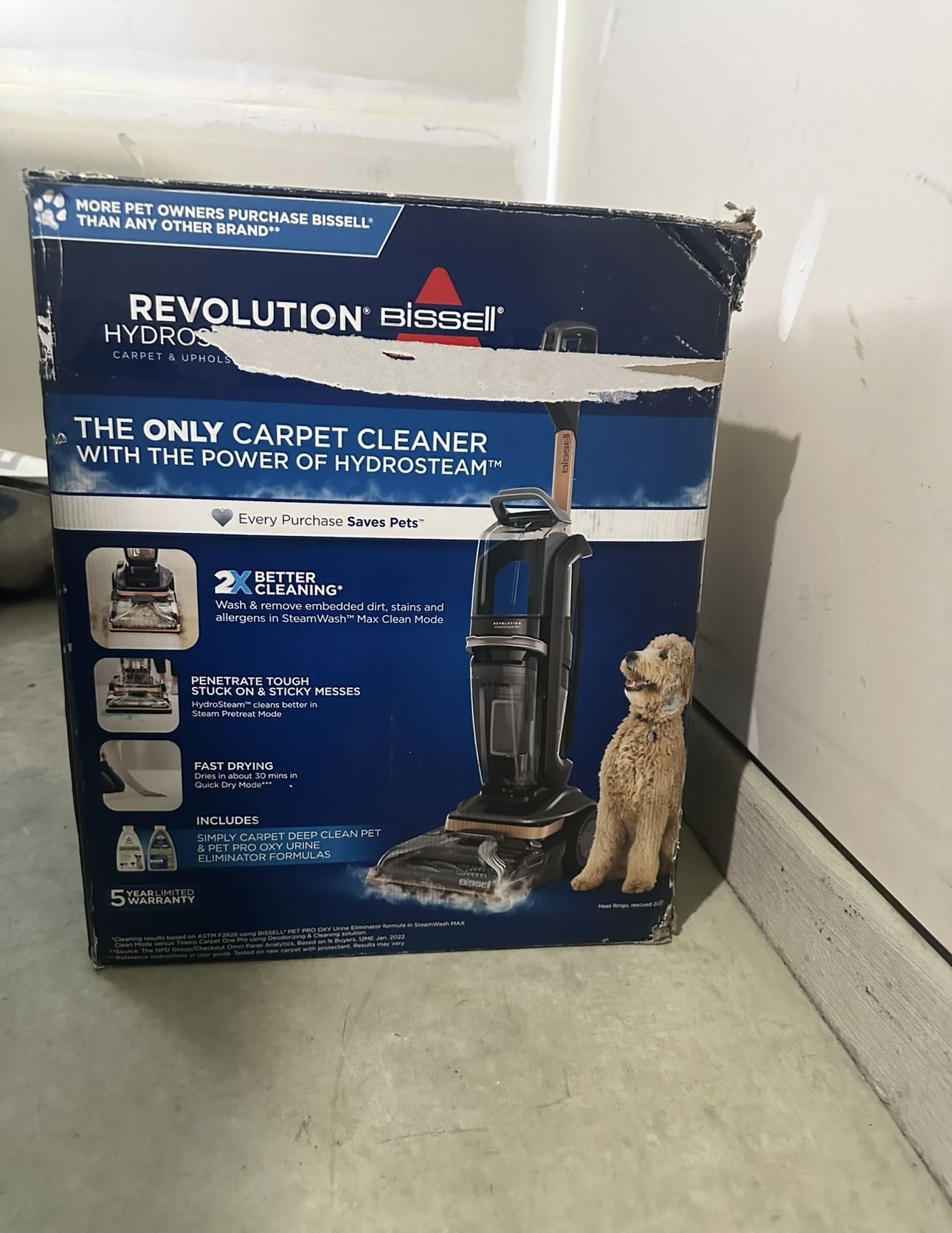 NEW Bissell Revolution HydroSteam Pet Cleaner