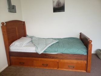 Twin Beds; frame And Mattress